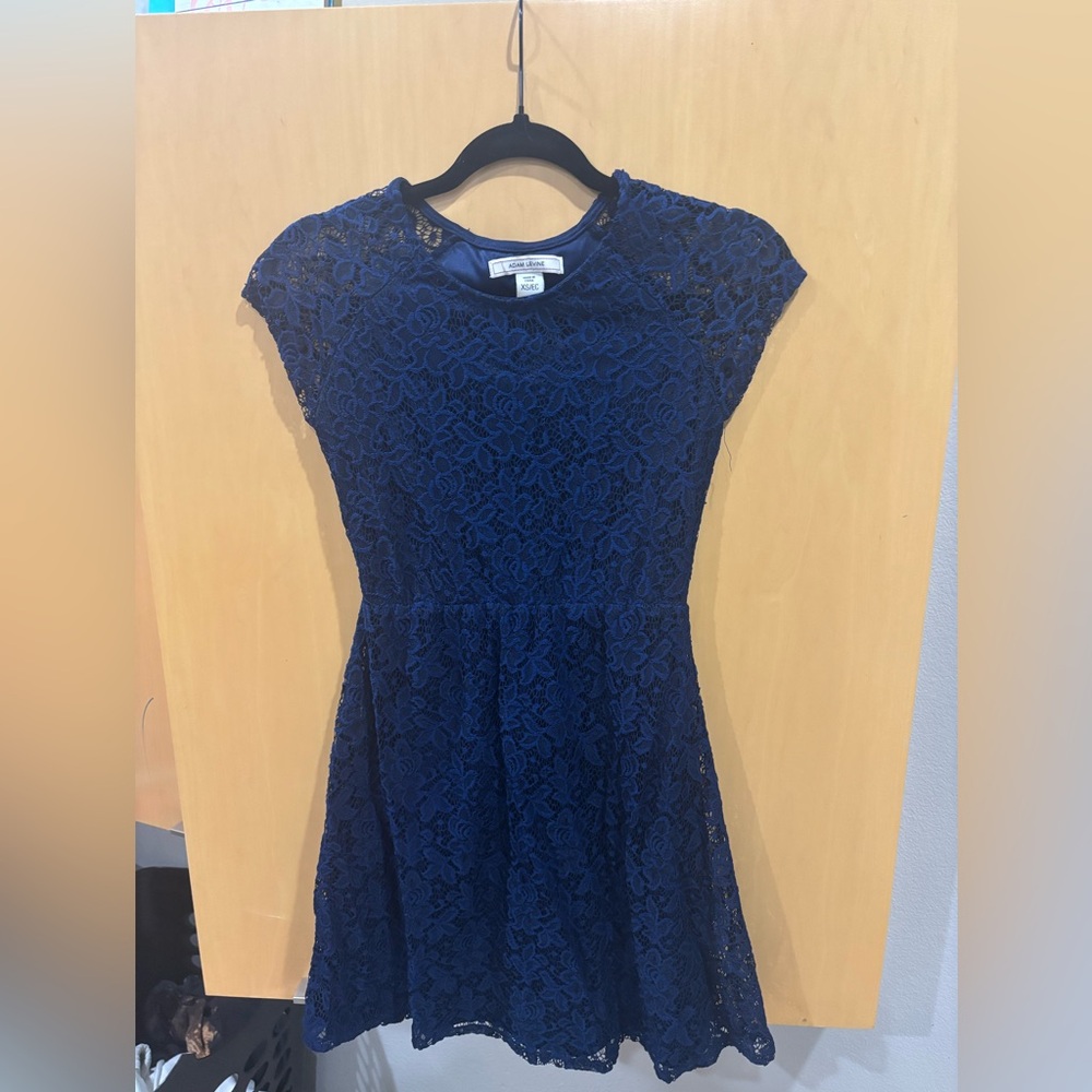 Navy Blue Adam Levine Lace Dress